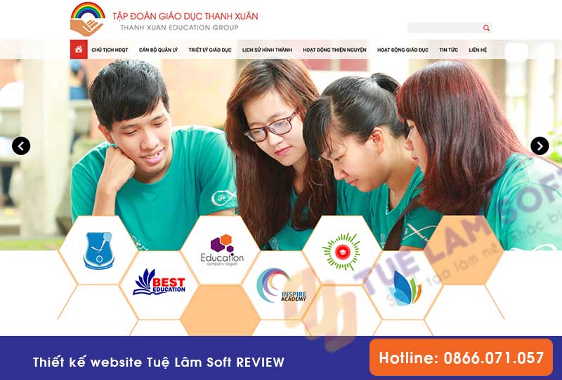 thiết kế website giáo dục