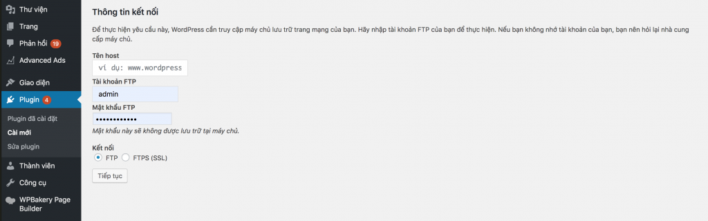 cach tat ftp khi cai dat plugin hoac theme