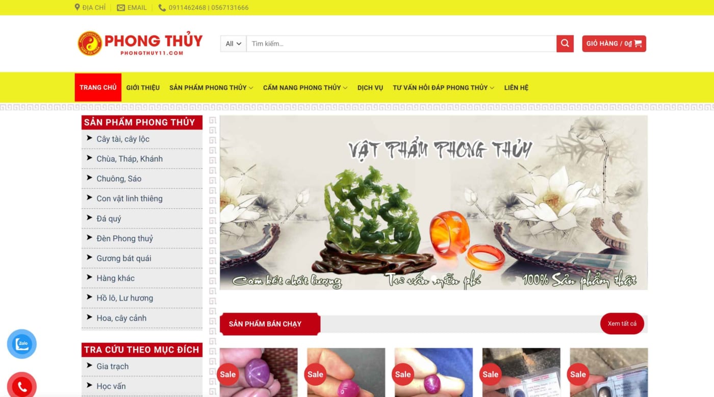 thiet ke web phong thuy